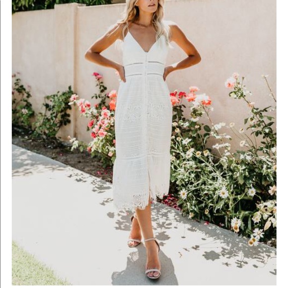 Vici Dresses & Skirts - Forever + Beyond Button Down Lace Dress- Vici